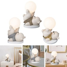 Ornement de table de lampe de nuit de charge d'USB de statue d'ours mignon