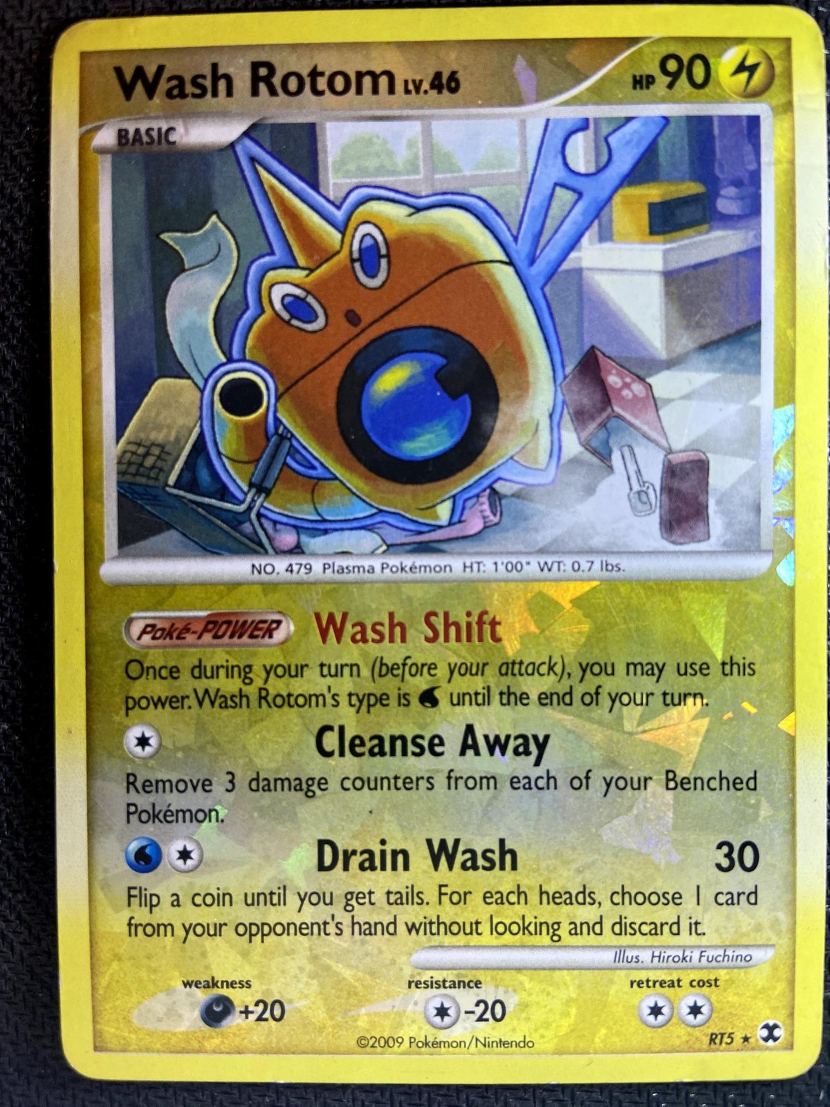 Wash Rotom RT5/111 Rising Rivals Pokemon English Cracked Ice Holo 2009
