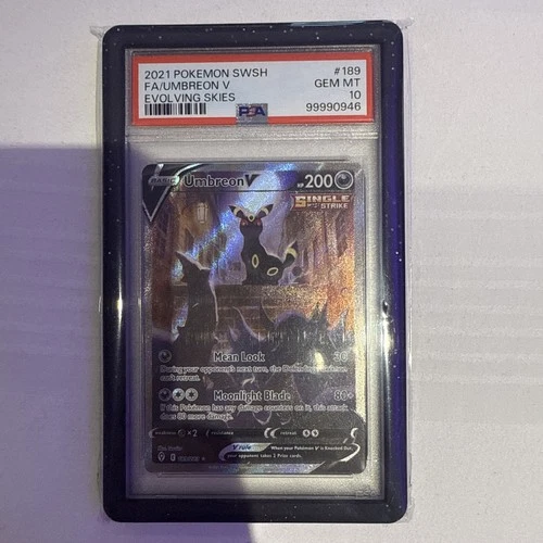 Pokémon TCG Umbreon v Evolving Skies Ultra Rare Card 189/203 PSA 10