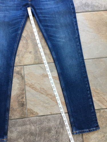 Mens Nudie Skinny Lin Skinny Fit Blue Stretch Denim Jeans - Zip Fly - W34 L32 - Imagen 12 de 18