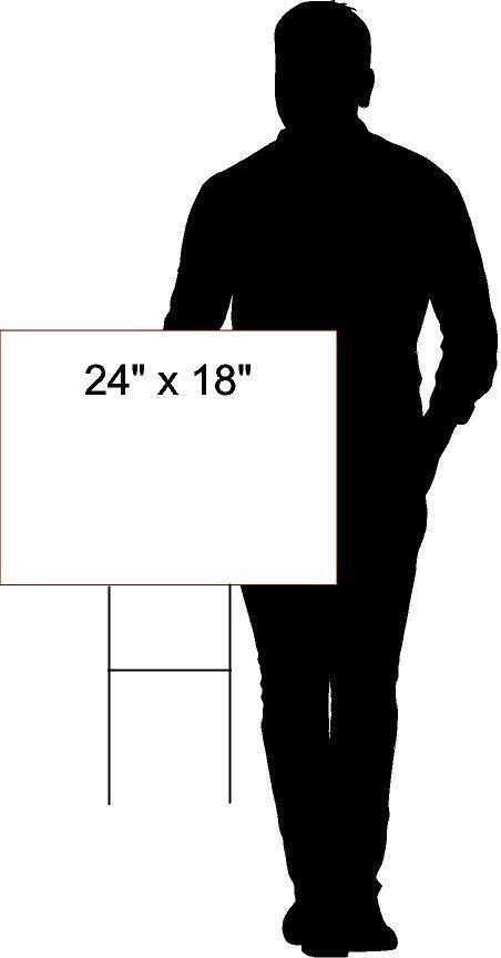 AURELIA THANK YOU SERVICE 18 in x 24 in Yard Sign Road Sign with Stand