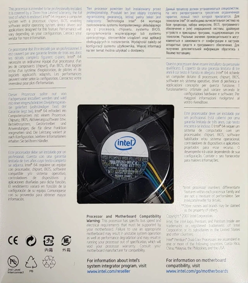 Intel Pentium Dual-Core Processor E2140, NIB, 1.6GHz, 1 MB L2 Cache, 800 MHz FSB - Image 4 of 4