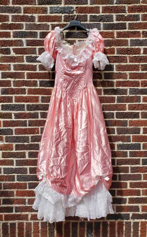 VINTAGE 4 LORALIE 70S PINK SOUTHERN BELLE DRESS LACE BO PEEP VINTAGE 4 LORALIE 70S PINK SOUTHERN BELLE DRESS LACE BO PEEP