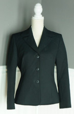 Evan-Picone Suit Black Textured Blazer Lined Size 8