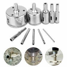 10PC 3-50mm Drill Bit Hole Saw Cutter Glass For Tile Marble Glass MUTOHCE