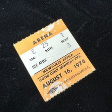 Yes Concert Ticket Stub August 16 1976 Milwaukee Arena Wisconsin