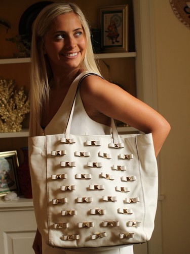 Kate Spade Studded Leather Bow Terrace 