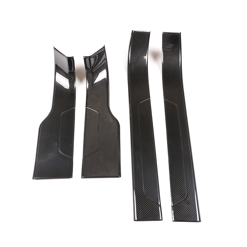 Real Carbon Fiber Door Sill Guard Cover Trim Strip For Lamborghini Urus 18-23