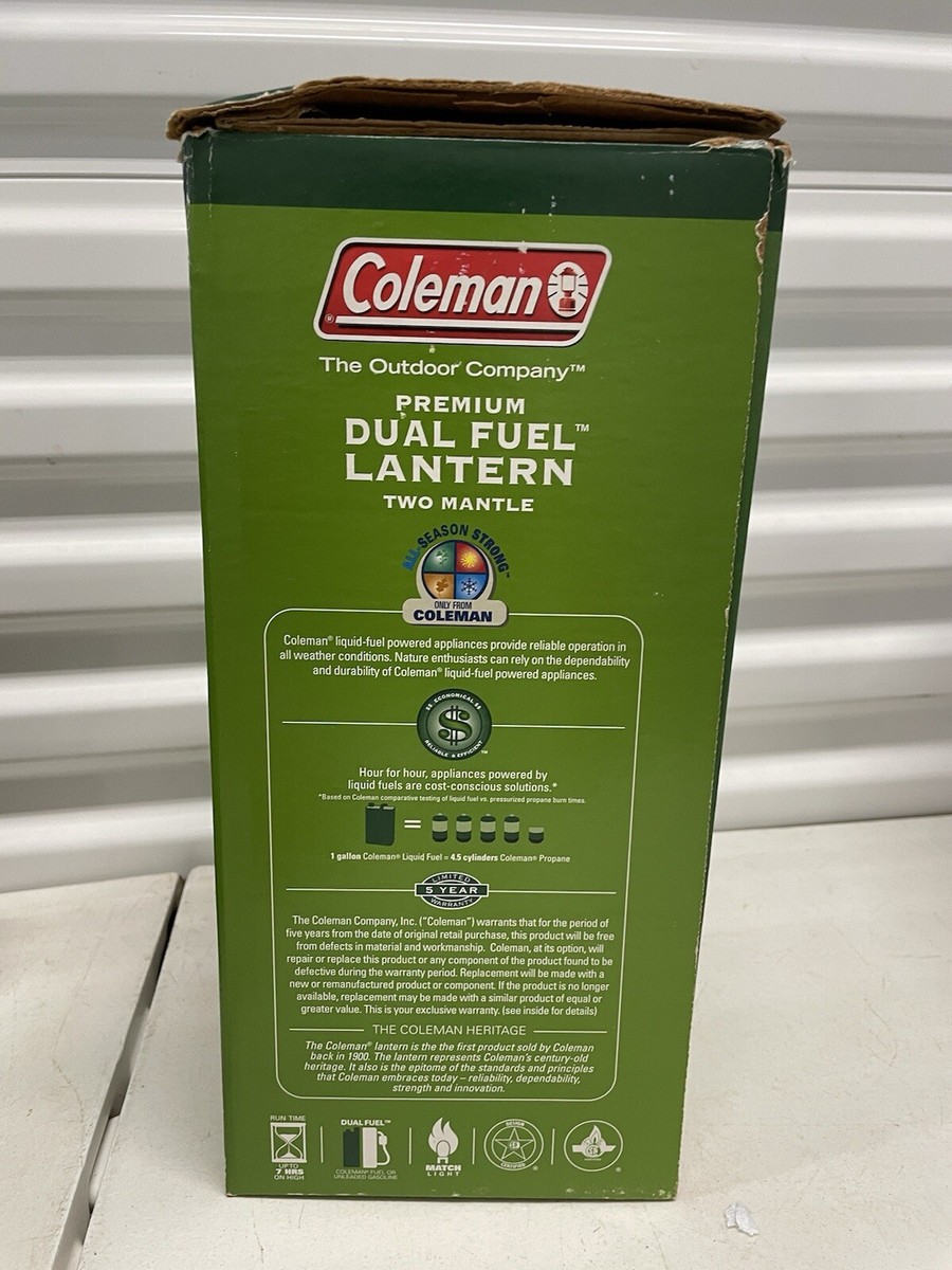 Vintage Coleman Dual Fuel 285A700 Gas Camping Lantern Free
