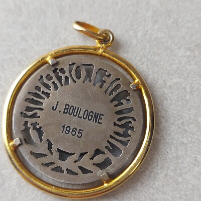 Insigne FFF Ligue De Lorraine 1960 – Émail Grand Feu, Pendentif Football