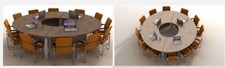 Rundtisch Konferenztisch Besprechungstisch Tisch Bürotisch Dm 276 cm 12 Pers