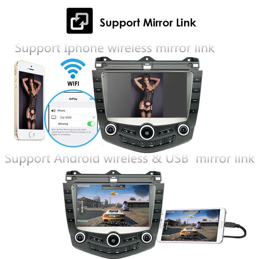 For 2003-2007 Honda Accord 9" Android 14 Carplay Car Stereo Radio GPS Navi WIFI - Image 4 of 4