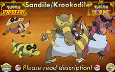   Shiny/Non-shiny Sandile/Krookodile 6IV  Pok mon Scarlet/Violet   Legal 