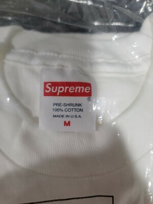 Medium White Supreme Kaws Chalk Box Logo Tee, Ships Today | eBay