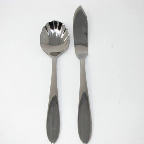Oneida Mooncrest Sugar Spoon and Butter Knife Stainless Steel eBay