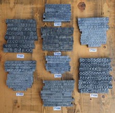 Bleischrift - 1 Set zur Auswahl- Bleisatz Letter Lettern Buchstaben Bleilettern.