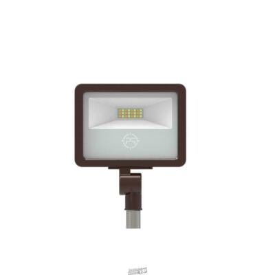 10 in. 30-Watt Bronze Outdoor Integrated LED Thin Flood with 3,000-Lumens Color
