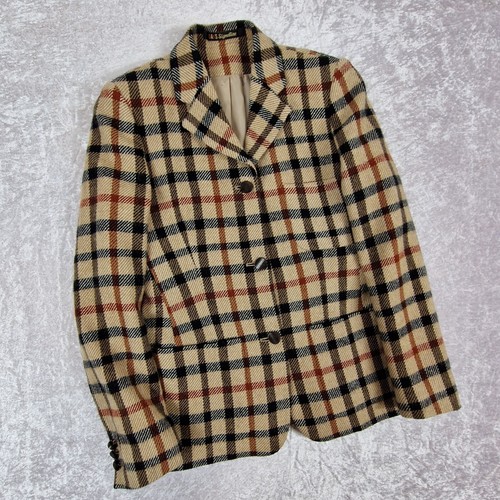 Chaqueta Blazer DAKS Mujer Tweed Reino Unido 10 Lana Alpaca Diseño Regd De Colección Country - Imagen 3 de 20