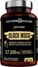 Raíz de Maca Negra 37,500 mg Aumenta la resistencia, el rendimiento y la energía