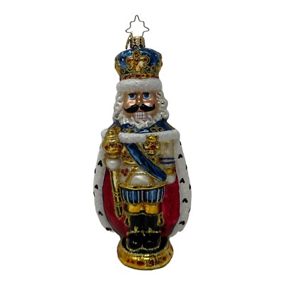 Christopher Radko Nutcracking Royalty Glass Christmas Ornament Handmade 1021101