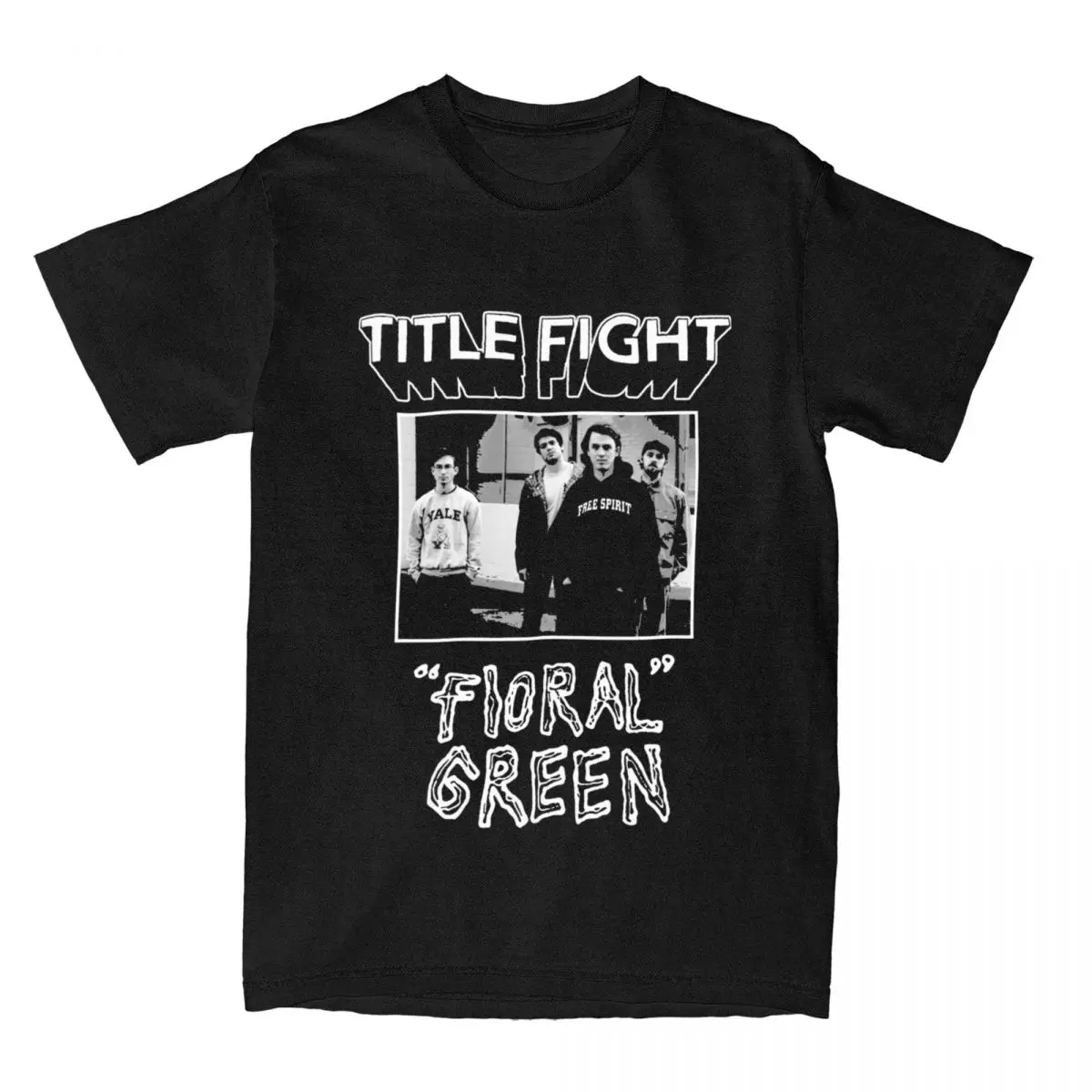 floral green Title Fight band black T-shirt Unisex All sizes S-5Xl