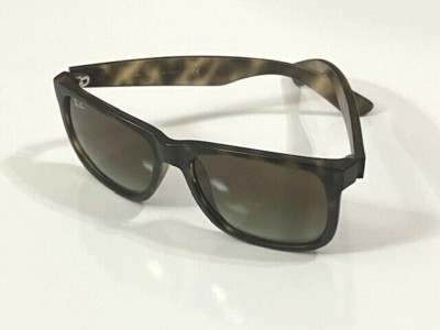 RAY-BAN RB4165 Justin BROWN Polarized Sunglasses ITALY Tortoise Frame - Great