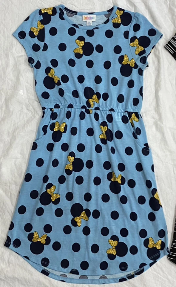 Vestidos Lularoe 3 Niñas Minnie Mouse y Negro/Blanco Talla 12 Nuevos sin Etiquetas Foto 2 de 4