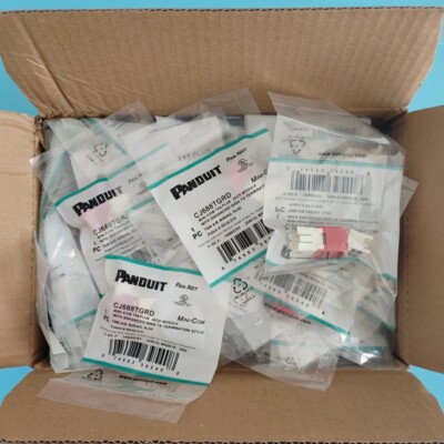 RED New in Box 50PCS For Panduit CJ688TGRD Gigabit Cat6 RJ45 Network Jack Module