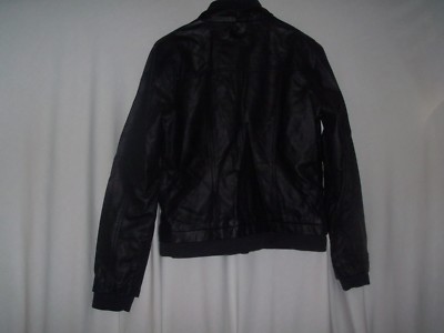 WODYN Faux Leather Jacket Size M Black charcoal | eBay