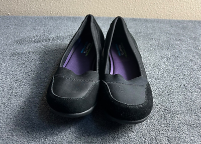 、、 Skechers Relaxed Fit Womens Size 9 Black Suede/Fabric Memory Foam