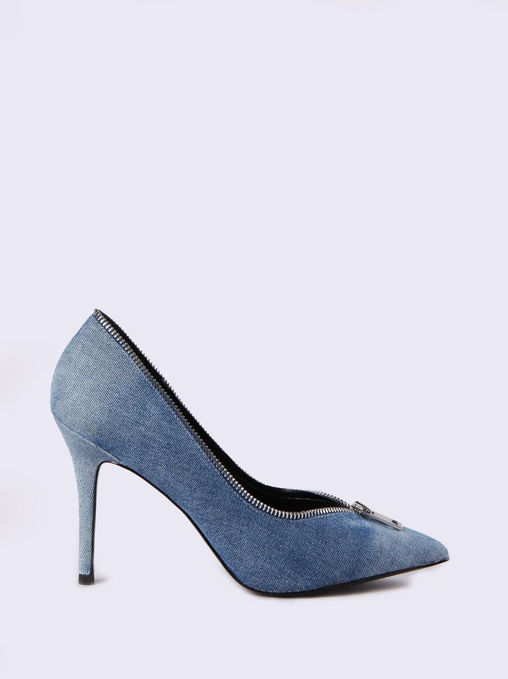 D- Elisah Zip Diesel Women's Exquisette shoes In Indigo Blue - Image 3 of 4