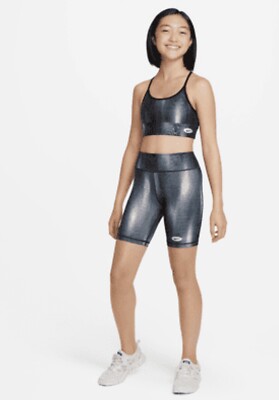 Nike Clothes Kids Black Biker Shorts Nike One Icon Clash Biker