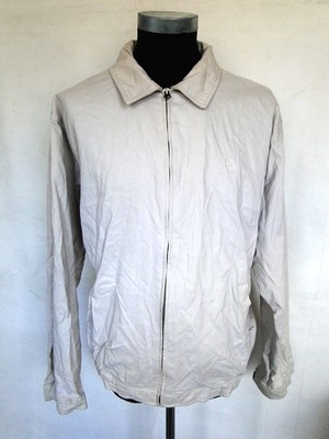 Ralph Lauren Chaps Jacke Blouson Sommerjacke Beige Unifarben Gr. L