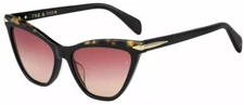 Rag & Bone RNB1021/S 807 Cateye Women's Sunglasses Pink Lens 55.17.145