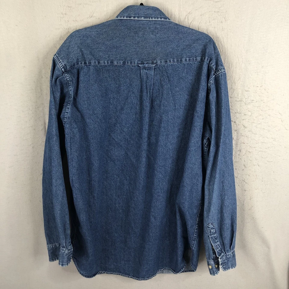 Consensus Denim Shirt Mens XLT Blue Ranch Relaxed Outdoor Workwear Chore - Image 3 of 4