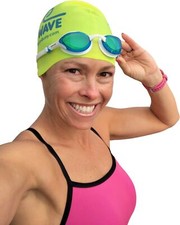 New Wave Fusion 2.0 Swim Goggles for Triathlon  Open Water Swimming - Blue Ice
