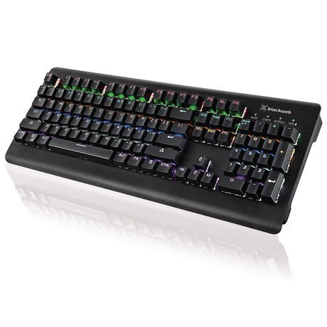 Blackweb Mechanical Gaming Keyboard with RGB Lighting and USB Cable-image