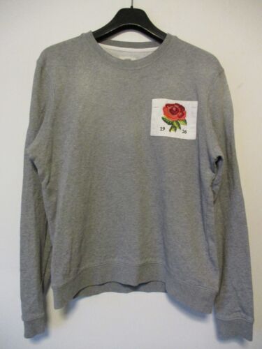 Kent & Curwen x David Beckham Sweatshirt Mens Small Grey 1926 Rose Patch - Picture 1 of 16