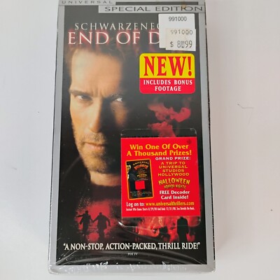 End of Days VHS 2000, Special Edition) New Sealed Movie  Schwarzenegger 96898618434|
