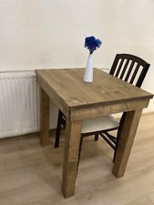 Small Wooden Dining Table, Handmade In UK, Coming Fully Assembled And Varnished 