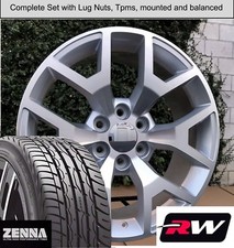 22 X9 Inch Wheels And Tires For Gmc Yukon Oe Replica 5656 Silver Machined Rims 22 X9 Inch Wheels And Tires For Gmc Yukon Oe Replica 5656 Silver Machined Rims