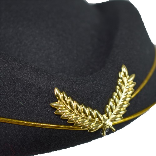 Airline Stewardess Flight Attendant Air Hostess Fashion Vintage Looking Hat Blk - Picture 4 of 4