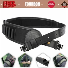 Tourbon Rifle Sling Bullets Ammo Pouch Hand Finger Rest w/Gun Mount Swivels Clip