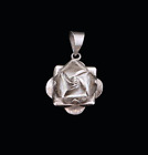 Rose Pendant Charm 925 Sterling Silver