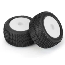 NEW Pro-Line 1/18 Hole Shot Frnt/Rr Tires Mounted 8mm White Whls (2) Mini-T