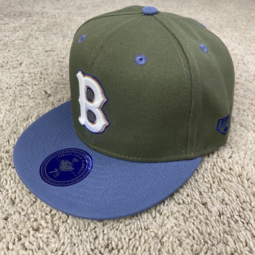 Brooklyn Royal Giants NLB Ebbets Field Hat Mossy Slate Fitted 7 1/2 Cap NWT - Picture 2 of 9