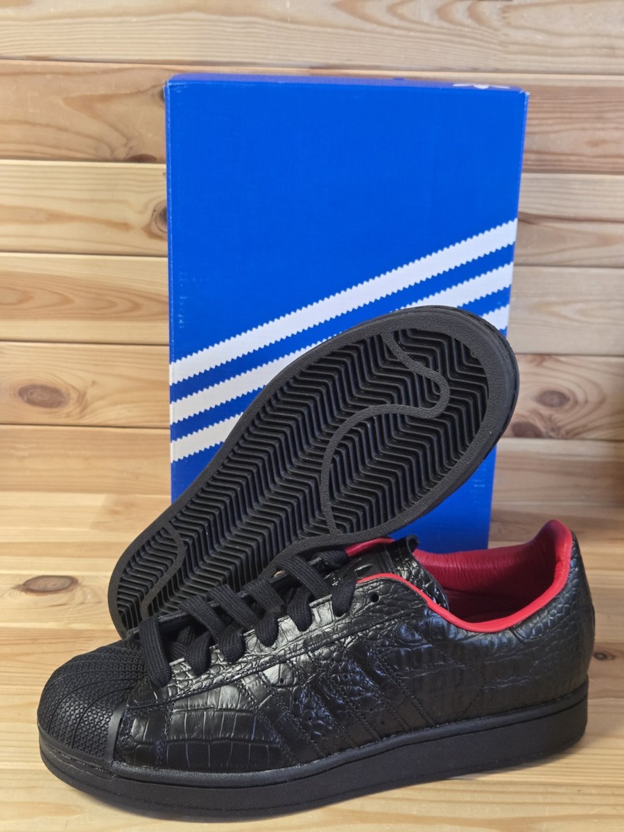 Size 9 - adidas Superstar 2 Croc Black for sale online | eBay