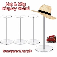 Transparent Acrylic Hat Stand and Wig Holder Rack Decorative Hat Display Stand