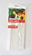 Luster Leaf Rapiclip Plant Labels 8" 30 Pack No. 843 Garden Markers White