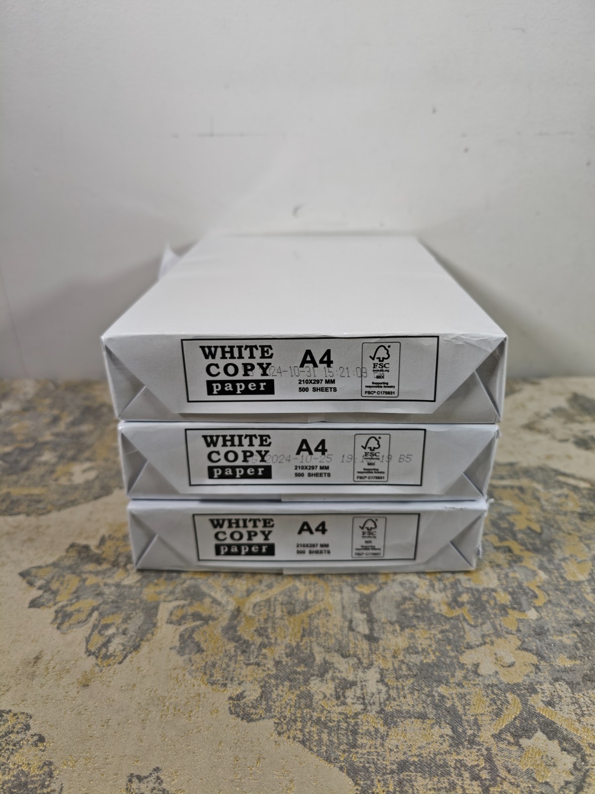 3x Roe Tenpo A4 Printer Paper, 500 Sheets, Smooth White Paper Finish, Compatible